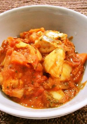 【学校給食】チキンのトマト煮込み-レシピのメイン写真
