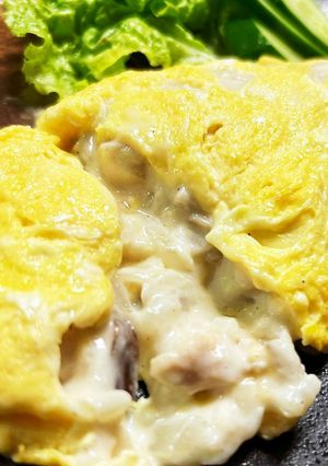〜ふんわり〜 ホワイトソースのオムレツ-レシピのメイン写真