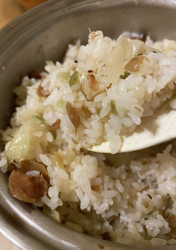 ザーサイ梅ごはん　簡単炊き込みご飯　QC-レシピのメイン写真
