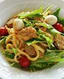 ツナと水菜の冷製うどん【うずら.com】