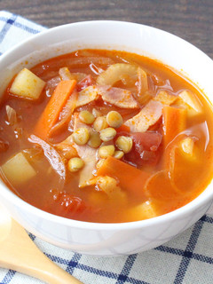 レンズ豆のトマトスープ(トマト給食)-レシピのメイン写真