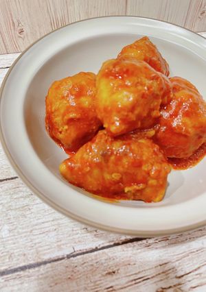 新玉ねぎの肉巻きトマト味噌煮込み-レシピのメイン写真