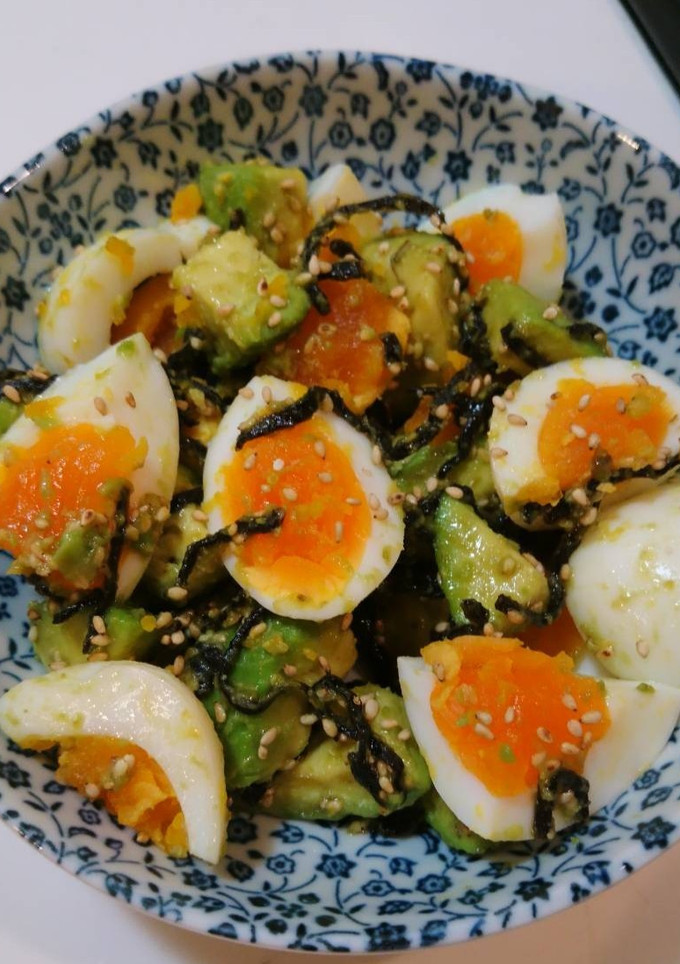 簡単！激ウマ！アボカドと卵の塩昆布ナムル-レシピのメイン写真