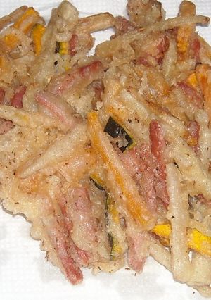 うど＆かぼちゃ＆ウインナーのかき揚げ-レシピのメイン写真