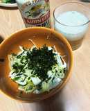 簡単！おつまみ！白ネギとわかめのナムル