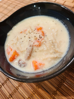 酒粕でほっこり♡腸活豆乳スープ-レシピのメイン写真