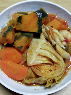 鶏肉とかぼちゃ&キャベツのトマト煮-レシピのメイン写真