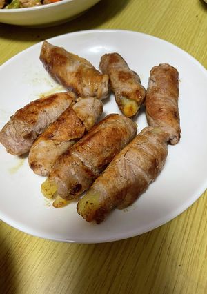 肉×肉　カロリー爆弾ウインナーの豚肉巻き-レシピのメイン写真