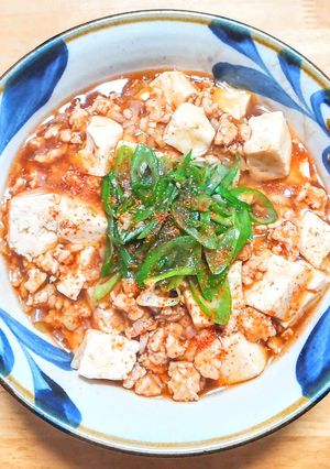 鶏ひき肉でサッパリ麻婆豆腐うどん-レシピのメイン写真