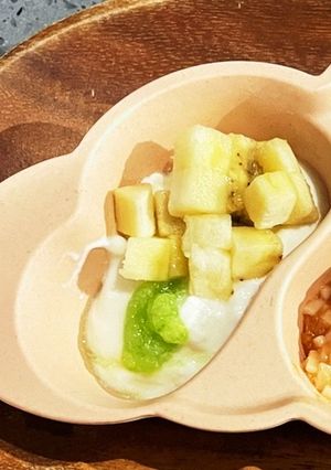 きゅうりソースのバナナヨーグルト　離乳食-レシピのメイン写真