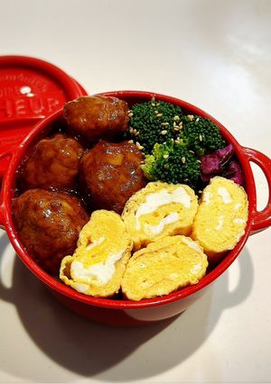 のっけ弁当2023.04.26肉だんご-レシピのメイン写真