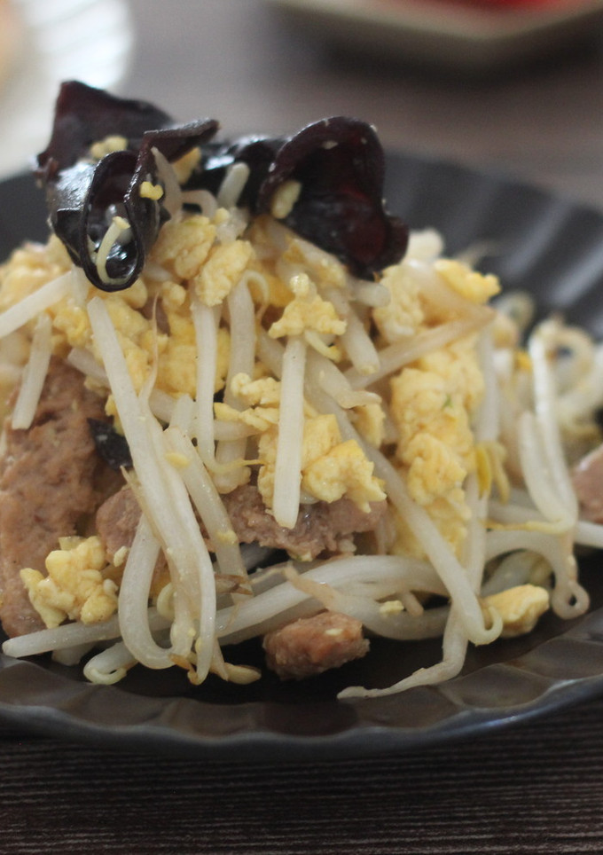 きくらげともやしと大豆ミートの卵炒め-レシピのメイン写真