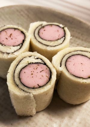 魚肉ソーセージと海苔のロールサンド-レシピのメイン写真
