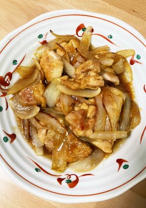 玉ねぎと鶏肉の照り焼き-レシピのメイン写真