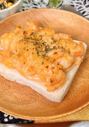 低タンパク/絶品☆エビマヨトースト-レシピのメイン写真
