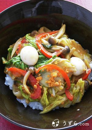 甘酢あんかけ丼【うずら.com】-レシピのメイン写真