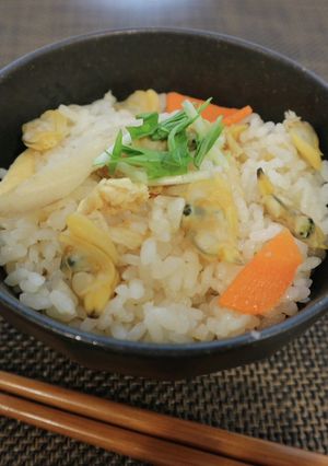 超簡単！包丁いらずのアサリの炊き込みご飯-レシピのメイン写真