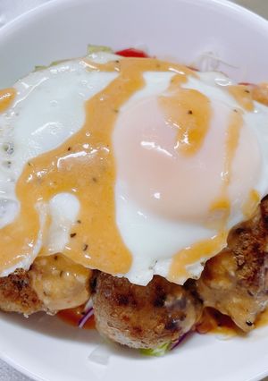 「チーとまドレッシング」ロコモコ風！-レシピのメイン写真