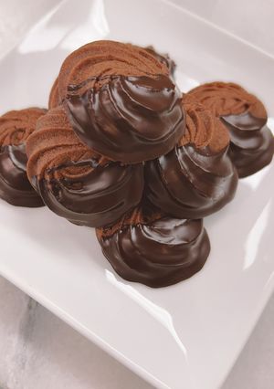 簡単！美味しい！絞りクッキー　チョコ味-レシピのメイン写真