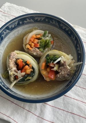 野菜たっぷり白菜ロールスープ-レシピのメイン写真