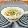 卵白とフライドオニオンのコンソメスープ