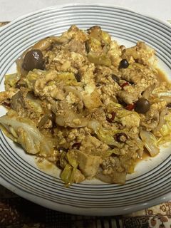豚肉とキャベツとしめじの豆腐炒め-レシピのメイン写真