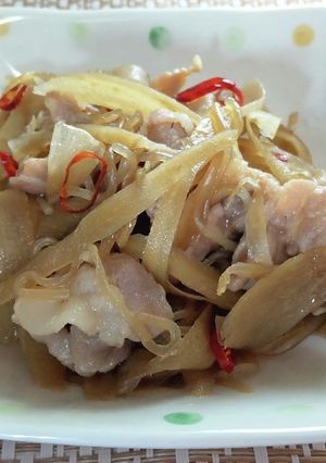 濃厚！豚バラ肉とごぼうの甘辛炒め煮-レシピのメイン写真