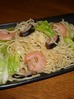 エビとレタスの和風塩焼きそば-レシピのメイン写真