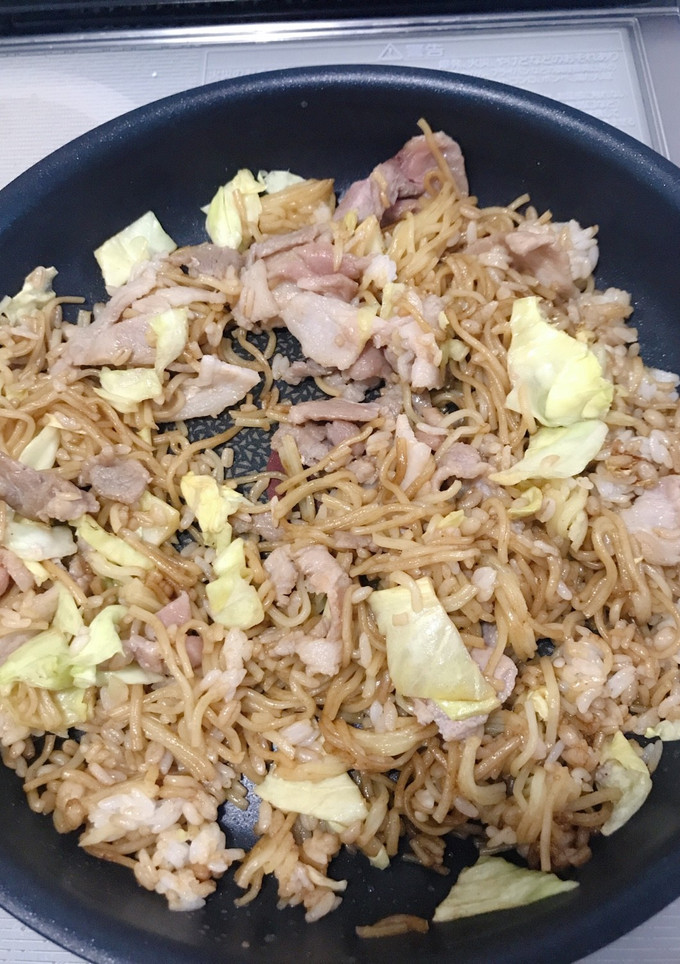 簡単俺の飯　そばめし-レシピのメイン写真