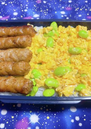 時短お弁当盛り付け記録　2食丼-レシピのメイン写真