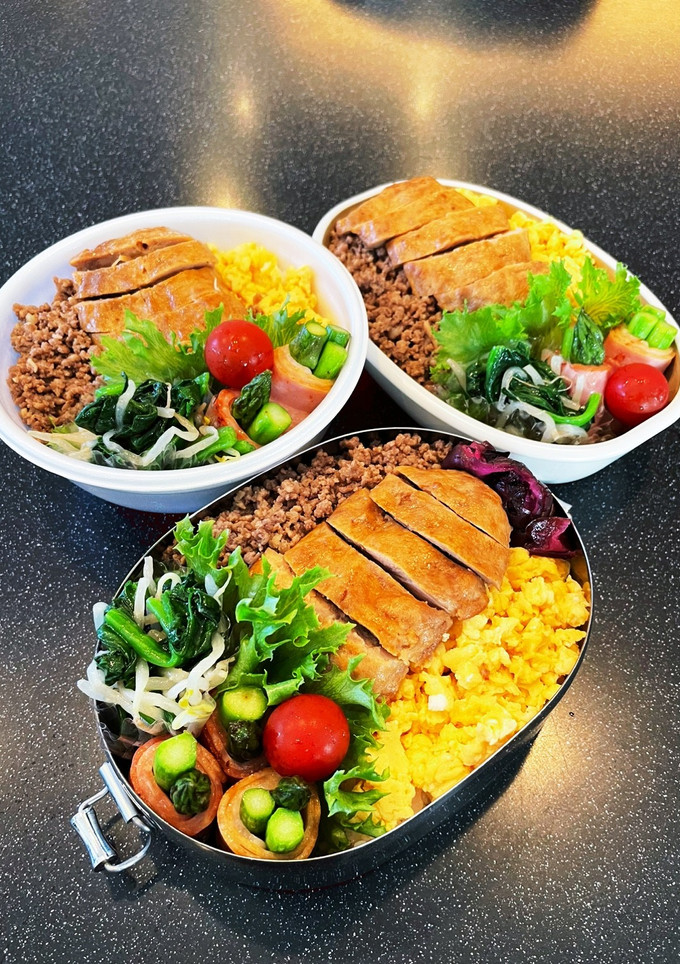 高校生弁当2023 4月27そぼろ丼弁当-レシピのメイン写真
