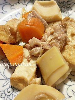 タケノコと厚揚げと鶏肉の煮物-レシピのメイン写真
