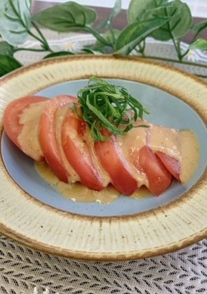 ヘルシー胡麻ドレッシングのトマトサラダ-レシピのメイン写真