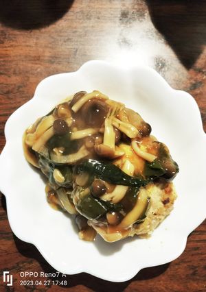 お豆腐和風ハンバーグ用きのこ餡掛けソース-レシピのメイン写真