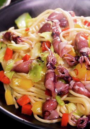 ホタルイカのペペロンチーノ【食遺産】-レシピのメイン写真