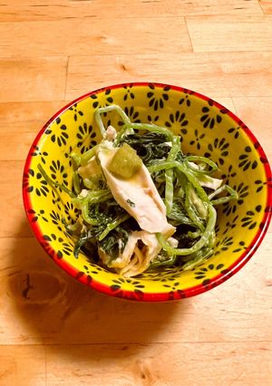 母直伝！絶品水菜とささみのポン酢マヨ和え-レシピのメイン写真
