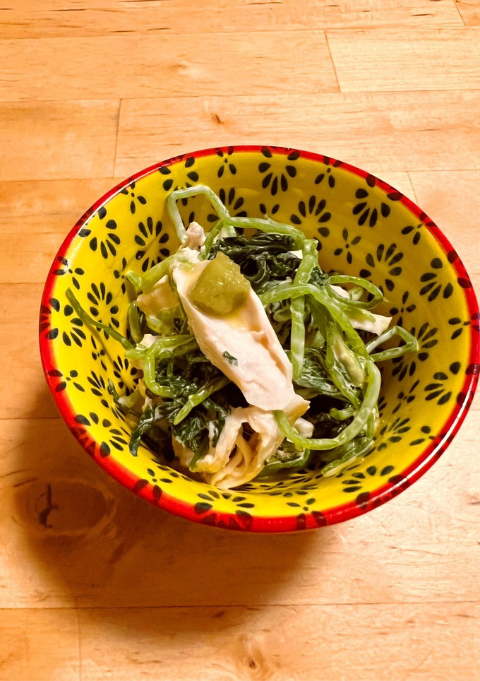 母直伝！絶品水菜とささみのポン酢マヨ和え-レシピのメイン写真