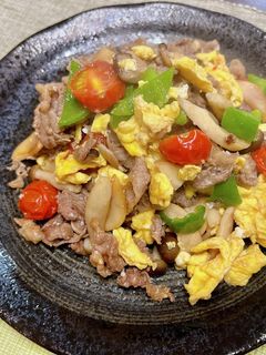 ふわふわ卵と牛肉の塩麹炒め-レシピのメイン写真