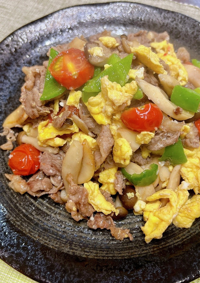 ふわふわ卵と牛肉の塩麹炒め-レシピのメイン写真