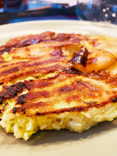 小麦粉からフライパンで作るお好み焼き-レシピのメイン写真