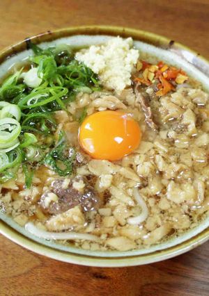 福岡のちまたで噂のあぶらうどん-レシピのメイン写真