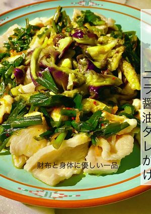 ふわふわ鶏肉と茄子のニラ醤油ダレかけ-レシピのメイン写真