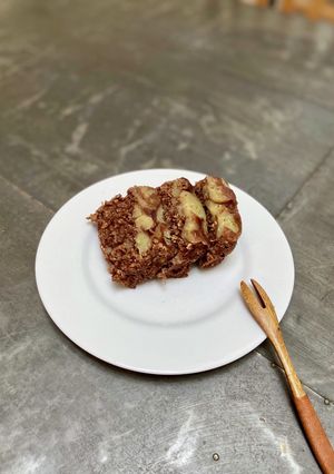 レンジでチョコバナナとオートミールケーキ-レシピのメイン写真