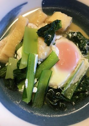 小松菜の炊いたの　卵落とし-レシピのメイン写真