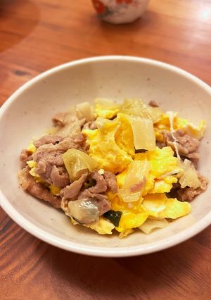 豚肉とキャベツと大葉の塩炒め-レシピのメイン写真
