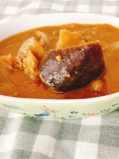 ナスと玉ねぎ豚挽肉の甘口カレー-レシピのメイン写真
