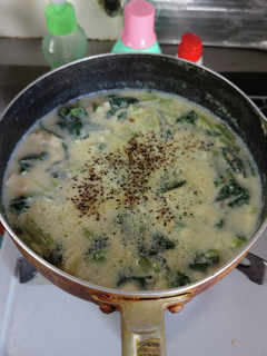 ヨウサマの減塩ANA風朝食小松菜スープ-レシピのメイン写真