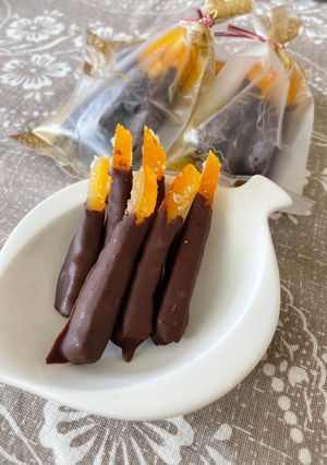 夏みかんのオレンジピールショコラ-レシピのメイン写真
