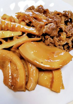 筍と牛肉のすき焼き風♡おつまみにも♪-レシピのメイン写真