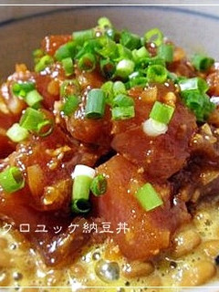 ネバとろ~っ!韓国風マグロユッケ納豆丼-レシピのメイン写真
